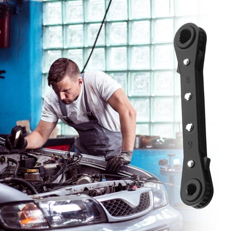 Ratcheting Wrench Set Double Head Two Direction 6-21mm Rust Resistant Electroplated Tool Suitable for Automotive Repair