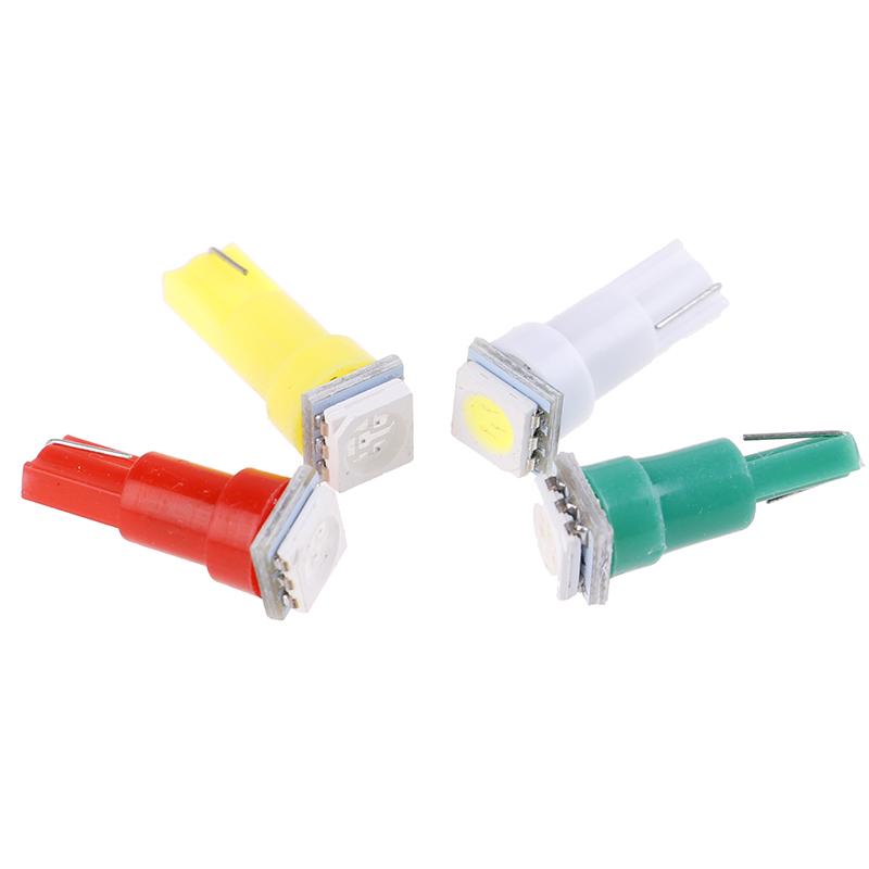 

20 шт. T5 5050 1SMD 24 В постоянного тока светодиодный белый зеленый желтый красный приборная панель автомобиля контрольная лампа