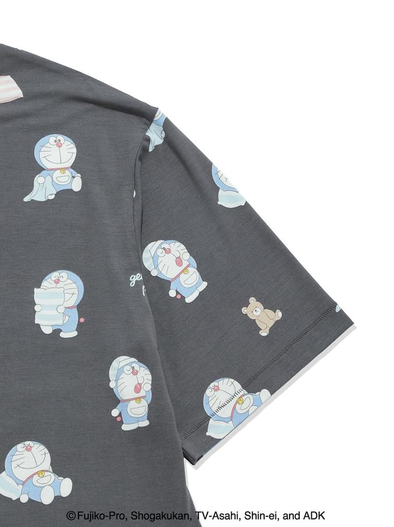Gelato Pique Doraemon [Unisex] Good Morning/Good Night T-Shirt PUCT254206 CGRY S-M