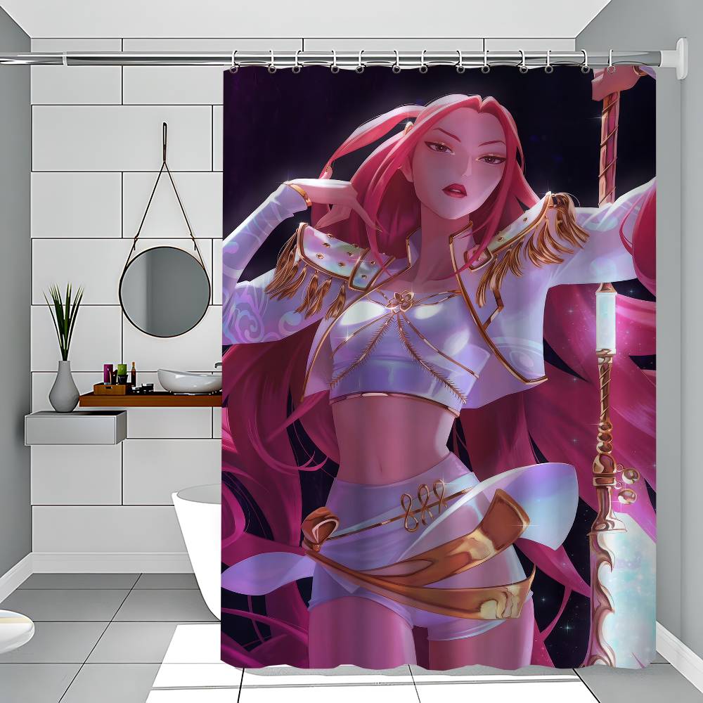 

Kpop Demon Hunters Mira Shower Curtain, Bathroom Decorative Shower Curtain, Waterproof Shower Curtain With Hooks 90x180 cm
