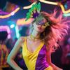 2 Stück Mardi Gras Outfit Mardi Gras Poncho Schal Tuch Maskenball Maske Mardi Gras Kostümzubehör für Karnevals Partys