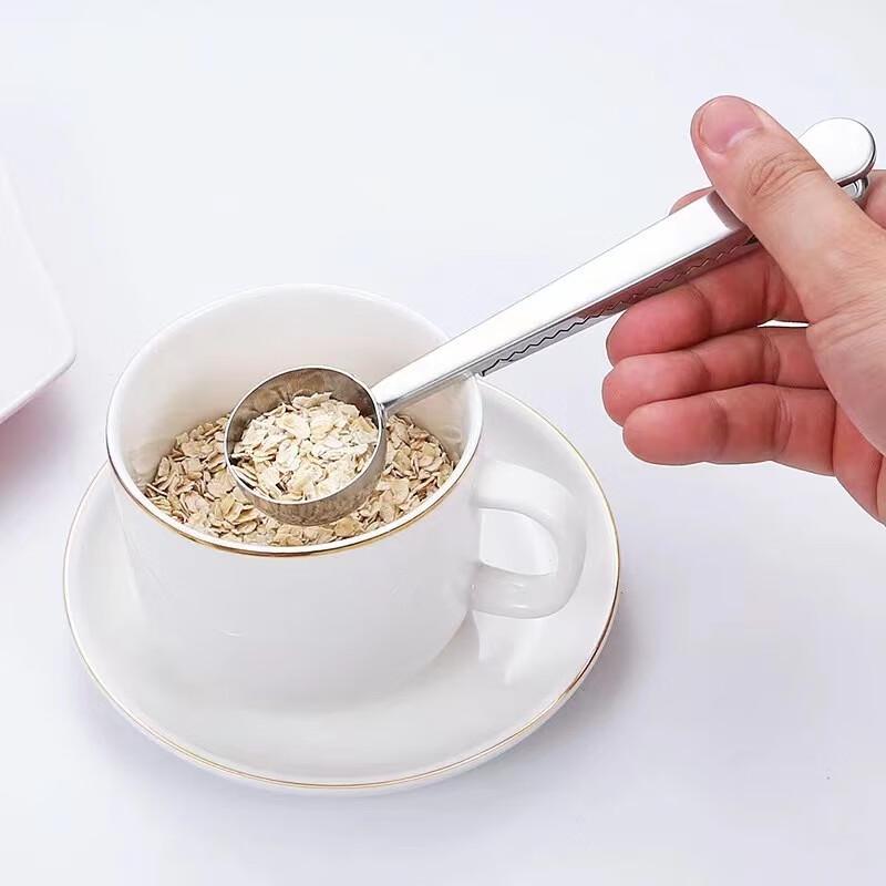 Stainless Steel Coffee Measuring Spoon & Food Sealing Clip, 3-Pack