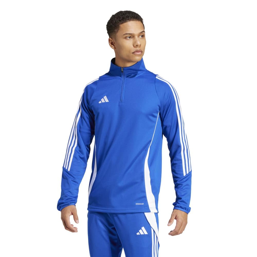 Adidas Tiro 24 Training HAS96 Zip Casual Team Royal Size Men's Top, Jacket, Lifestyle, Blue/White (IS1042), J/M