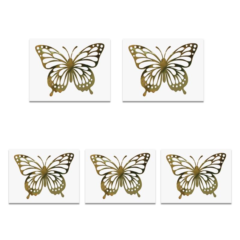 5Sheets Elegant Butterfly Metal Stickers Resin Mold Fillers Jewelry Making Materials Filling Epoxy Resin Supplies