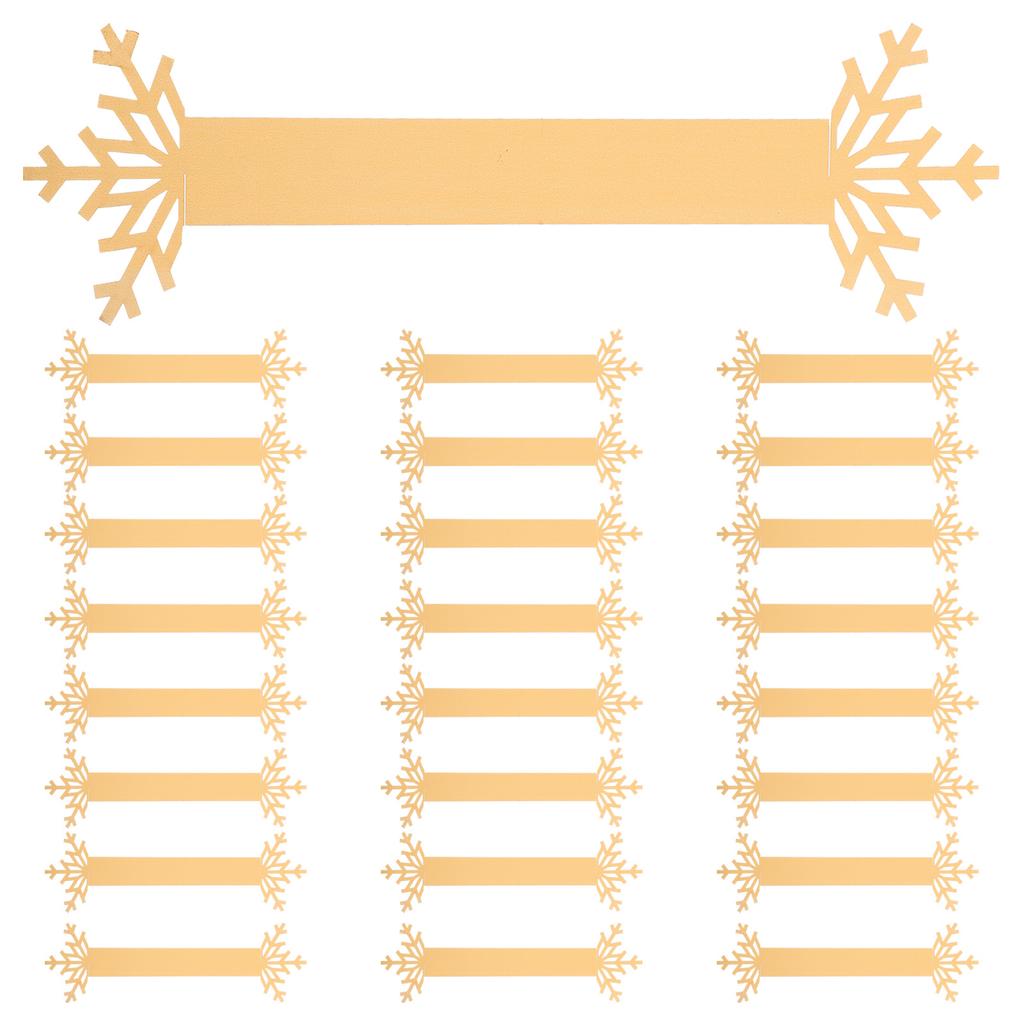 25Pcs Xmas Napkin Buckles Snowflake Design Paper Napkin Rings for Christmas Table Decor Holiday Party Dinner Table Decors