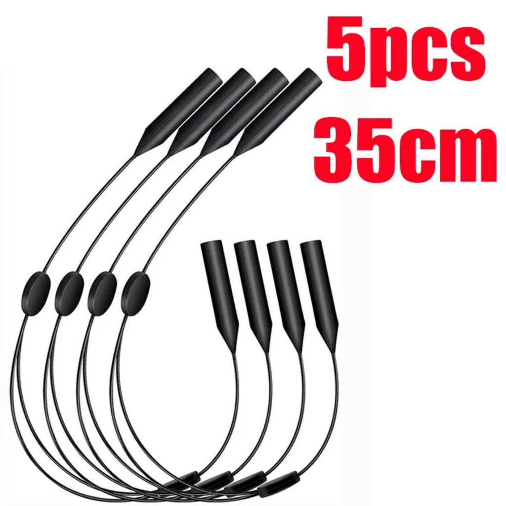 5pc Adjustable Anti-slip Eyewear Retainer Universal Fit Eyeglass Lanyard Sports Sunglasses Unisex Holder Strap Lanyard