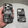 Logo A-Arctic M-Monkeys For IPhone 16 15 14 13 12 11 17 Pro Max Plus Wave Corrugated Phone Case Anti Drop Cover