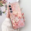 For OPPO A3 Pro A80 CPH2639 Elegant Floral Cat Printed Phone Case For Oppo  A80 A3 Pro 5G Global Soft Silicone TPU Cases