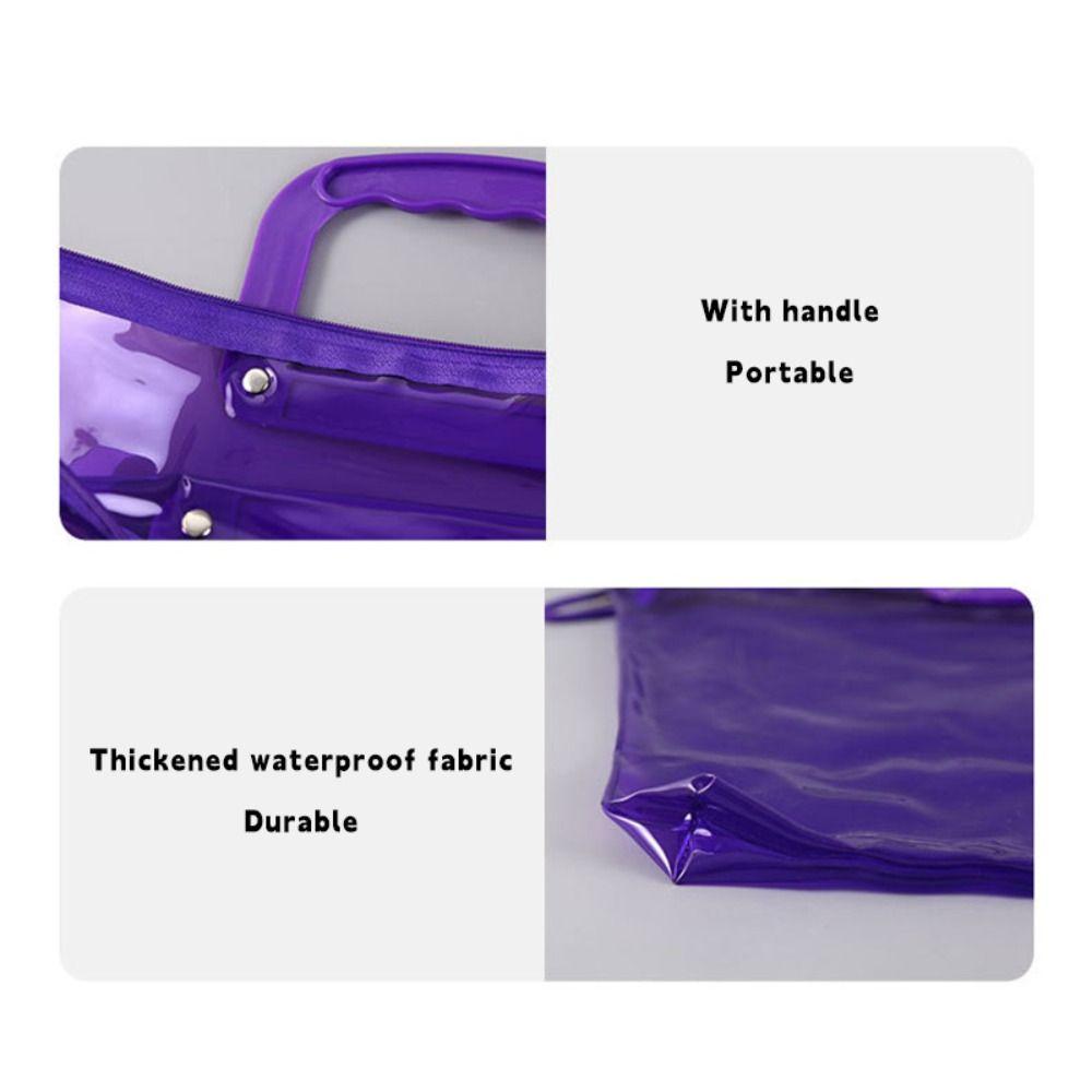 Waterproof Storage Bag PVC File Bag Portable Pen Bag  School Office