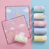 10Pcs Bohemian Style Cotton Kitchen Towels, 100%Cotton Cartoon Themed Square Hand Towels,Lightweight Knit Fabric,480gsm,Hand Wash Only,Halloween Decor