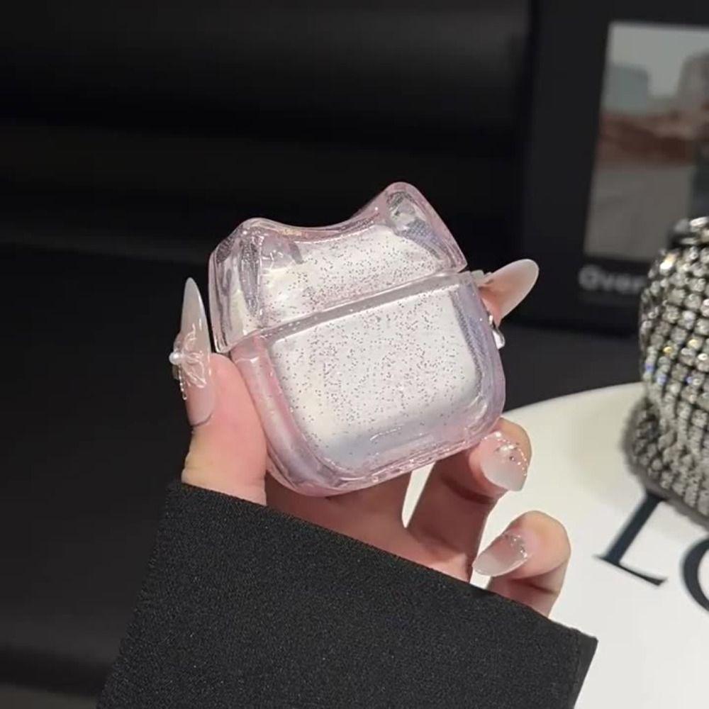 Cute Cat Clear Earphone Case Anti-Fall Charging Box Shell Kawaii Earbuds Cover for Airpods 4