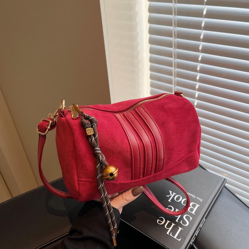 

Популярная сумка-подушка женская новая осенне-зимняя ретро-сумка для通勤, высококлассная универсальная сумка-мессенджер бордовый