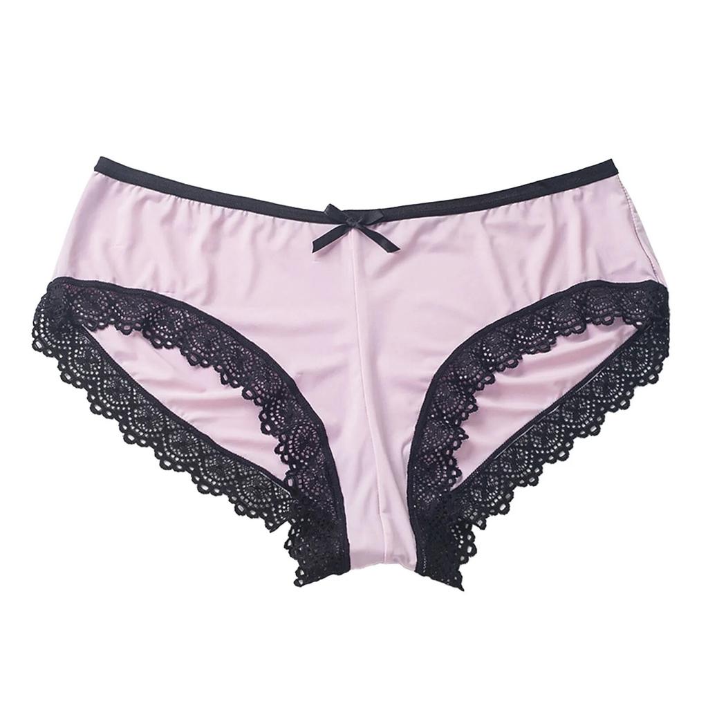 Sexiest Panties for Women Sexy Lingerie Lace Ice Silk Low Waist Pants Cotton Crotch Briefs Woman Clothing