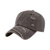 Unisex Chic Solid Color Distressed Duckbill Cap Perforated Washed Cotton Casual Baseball Cap Soft Outdoor Sports Sun Visor Hat