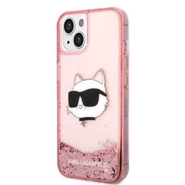 Etui Do iPhone 14 Plus Karl Lagerfeld Glitter Choupette Różowe