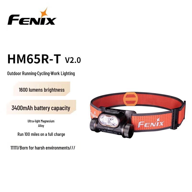 

FENIX HM65R-T V2.0 Dual-Source Rechargeable Headlamp