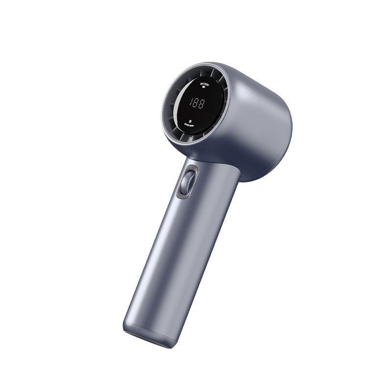 

Mini High Speed Handheld Fan Intelligent Digital Display 9m/s Wind Speed 16mm Duct Fan Handheld Violent Blower Fan Air Dryer синій