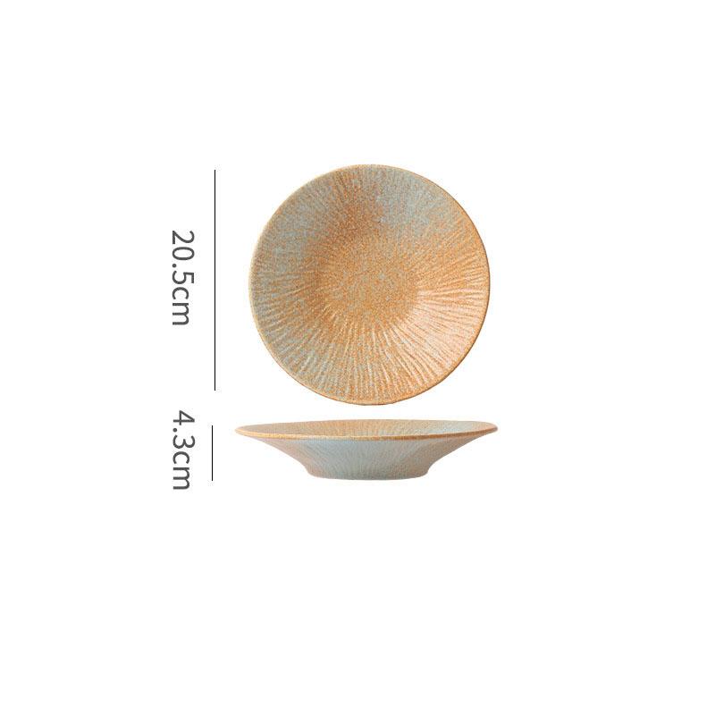 Vintage kreativní keramický talíř na večeři, dezertní talíř, svačinový talíř, sashimi, sushi talíře, steakové talíře, restaurační speciální nádobí