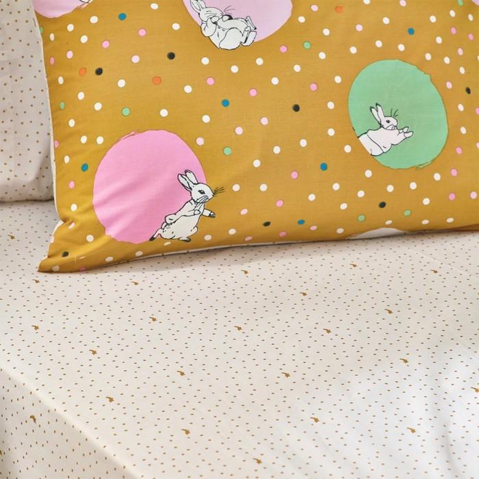 Peter Rabbit Polka Dot Fitted Bed Sheet