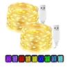 10M/20M Waterproof 8Modes USB Copper Wire LED String Fairy Light With 13Key Remote For Xmas Party Christmas Decoration  Year