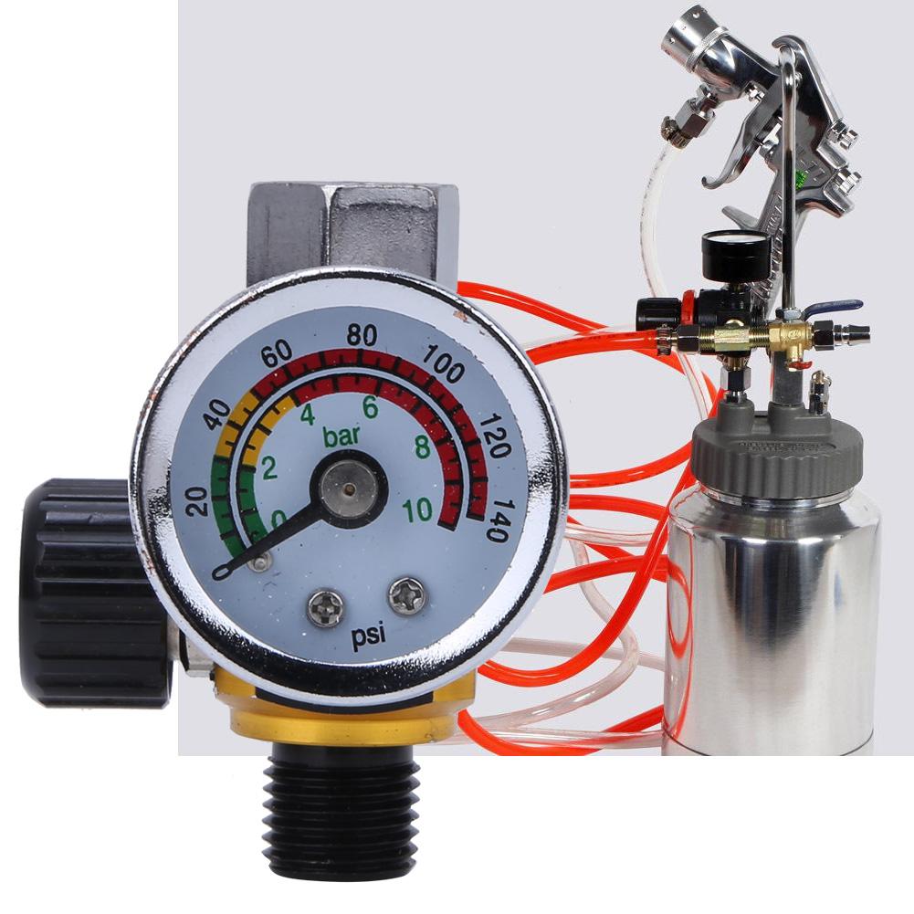 Pressure Regulator 0-10barCelsius0-140psi Aluminum Alloy Valve 1Celsius4inBSPP Inlet Outlet Connector
