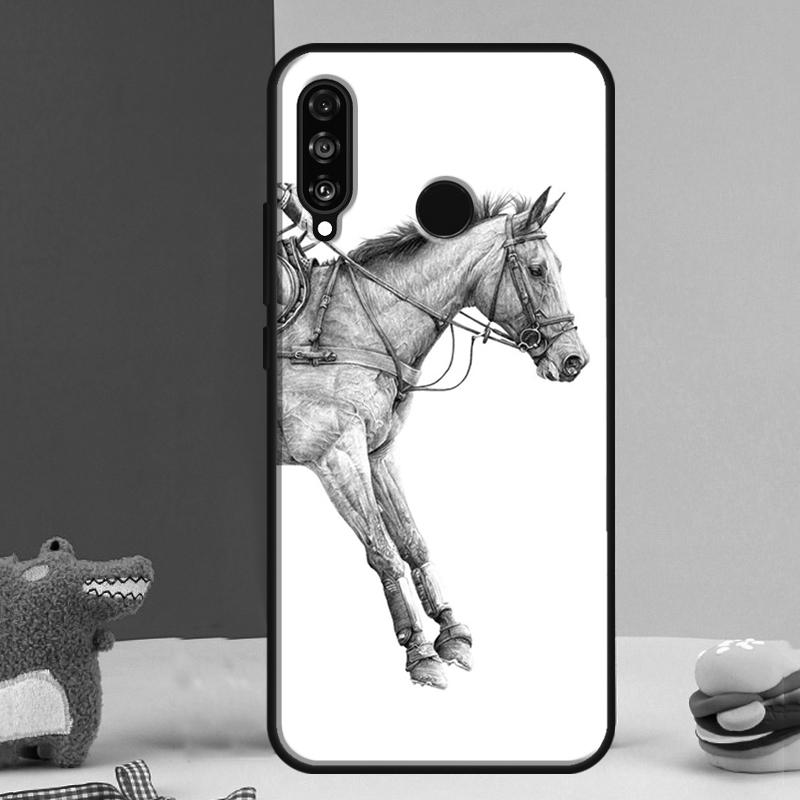 Horse Sketch For Huawei Nova 5T 9 10 SE 12i 12s 11i Y91 Y90 Y60 Y70 Y72 Y61 P60 P30 Pro P20 P40 Lite Case