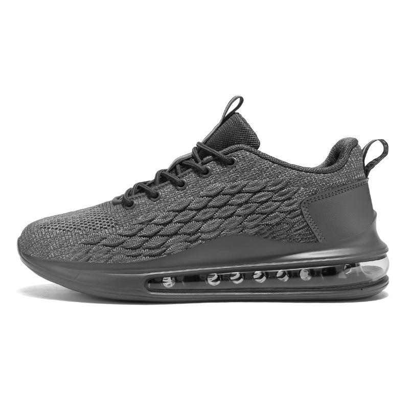 Large Size 48 Men's Shoes Summer New Fly-woven Mesh Breathable Running Sports Trendy Shoes Thick Sole Air Cushion Heightening Shoes Men