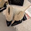 Winter Warm Fluffy Fur Ankle Boots for Women Brand Designer Plush Short Boots Fashion Elegant Thick Heel Women Shoes Botas Mujer