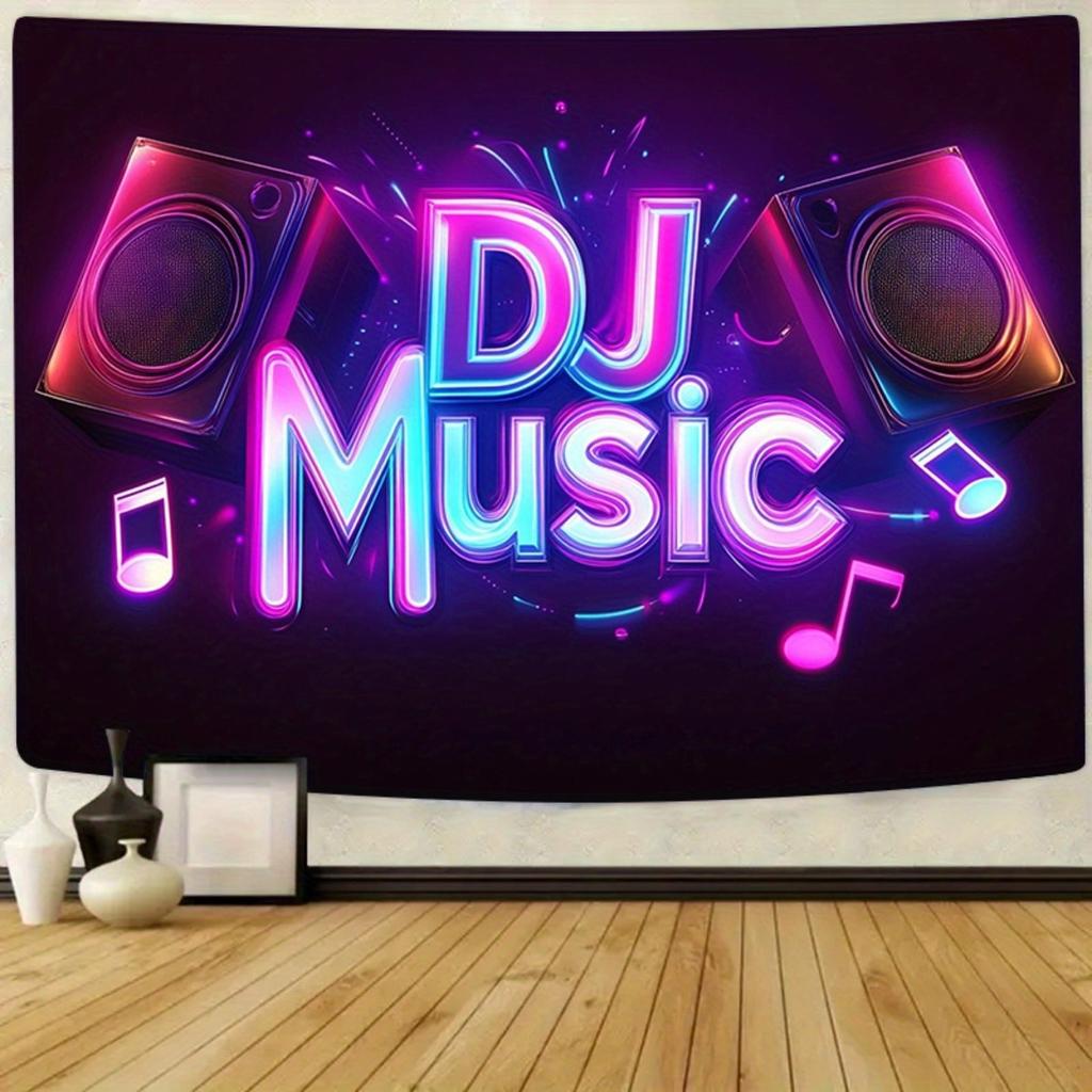 2D Flat 1pc 2D Flat Music Theme Oversized Backdrop Banner Party Banner Backdrop Photo Wall Decor For Live Stream Backdrop Party Decor