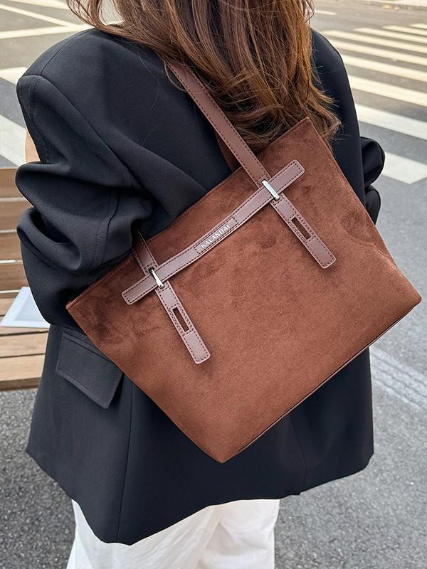 2025 New Leopard Print Women's Large Capacity Frosted Shoulder Tote - Versatile Retro Student Bag for Autumn/Winter