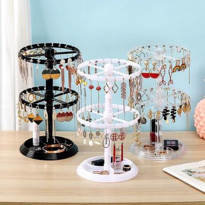 Rotierenden Ohrringe Lagerung Rack Weibliche Ohrringe Display Stand Finishing Armband Hängen Halskette Sma