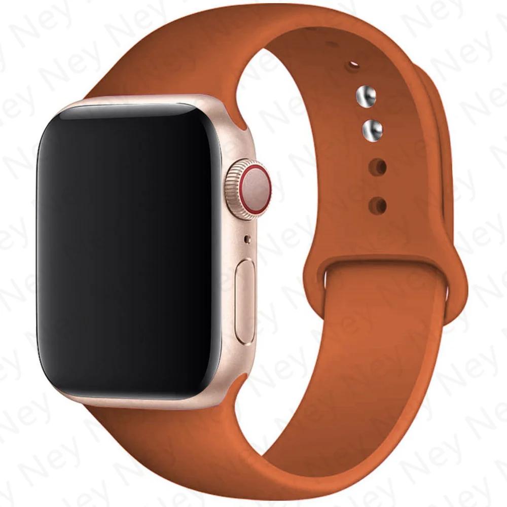 Silikonový řemínek pro Apple Watch 44mm 40mm 49mm 45mm 41mm 38mm 42mm Correa Belt Bracelet pro Apple Watch Series 9 8 7 6 5 3 SE Ultra 2