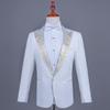 Men's Single-Breasted Rhinestone Suit Set for Banquet and Performance