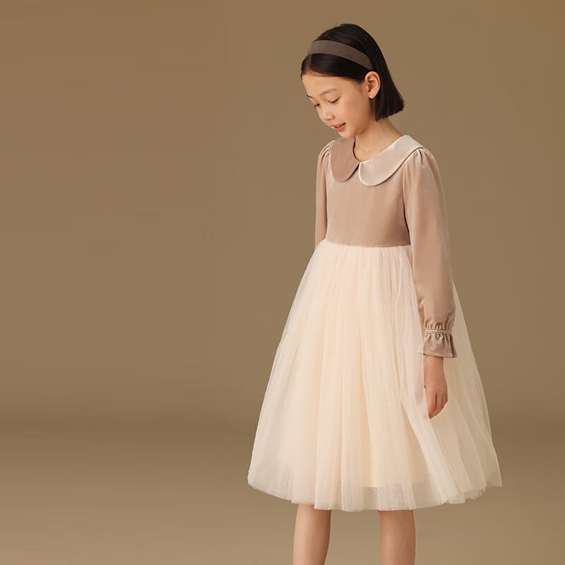 Hacikis Girls' Spring Autumn Long Sleeve Velvet Princess Dress