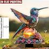 Beautiful hummingbird garden decorative stake - standing on a lamp, outdoor decoration, suitable for courtyards and lawns