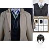 Sophisticated Dazai Osamu Cosplay Outfit Wig Trench Coat Bungo Stray Dog Halloween Carnival