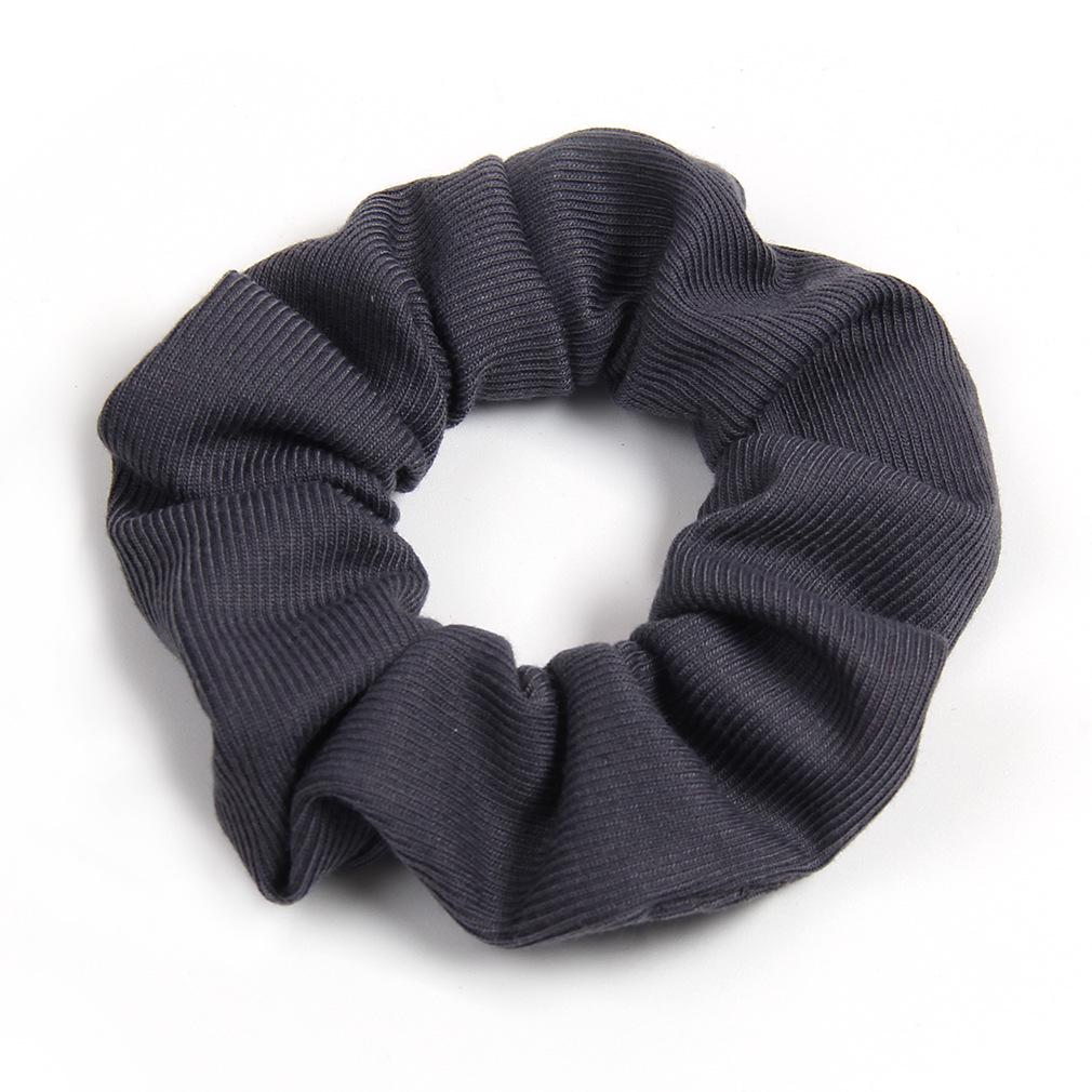 Solid Color Striped Hair Tie for Girls - High Elasticity Ponytail Accessory