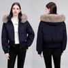 Fleece and thickened cotton-padded clothes for women's winter new models for small people to keep warm and close their waists. Short bread clothes, co
