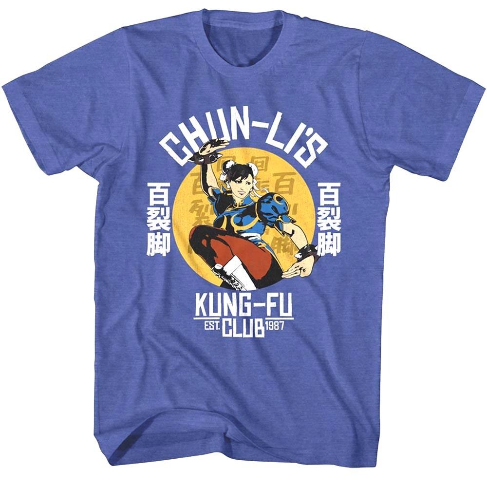 Street Fighter Chun Li Kung Fu Club Men T Shirt Chinese Est 1987 Rising Sun M