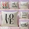 Finlay Noa Simple Words Ins Cushion Cover Natural Linen Organic Fabric DoubleSided Printing Sofa Home Decor Gift Pillow Case