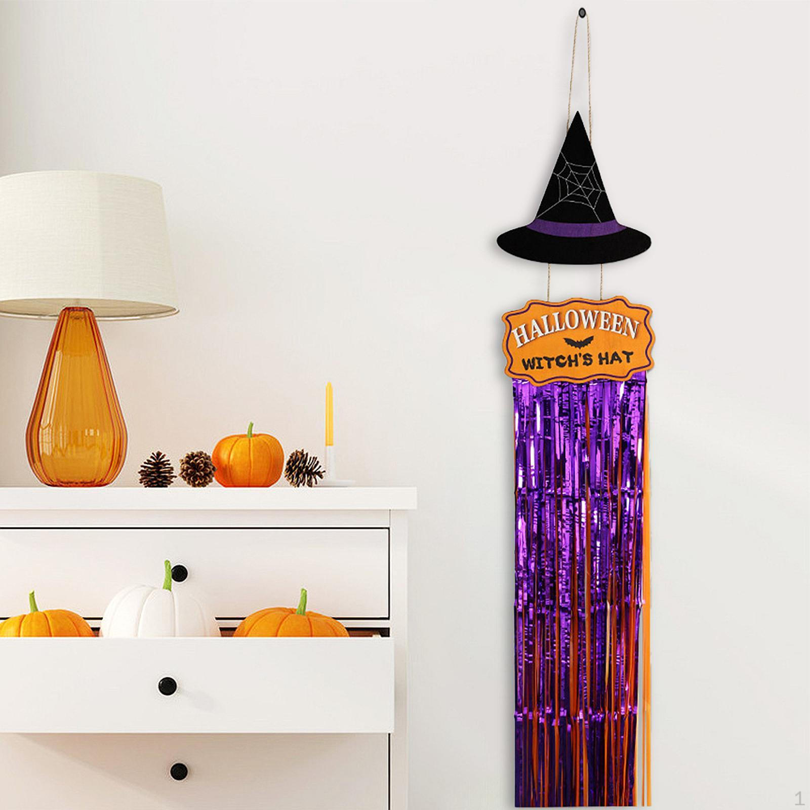 

Хэллоуин Подвесной Знак Настенный Декор Подарки Универсальный Деревянный Орнамент Табличка для Окна Witch Hat