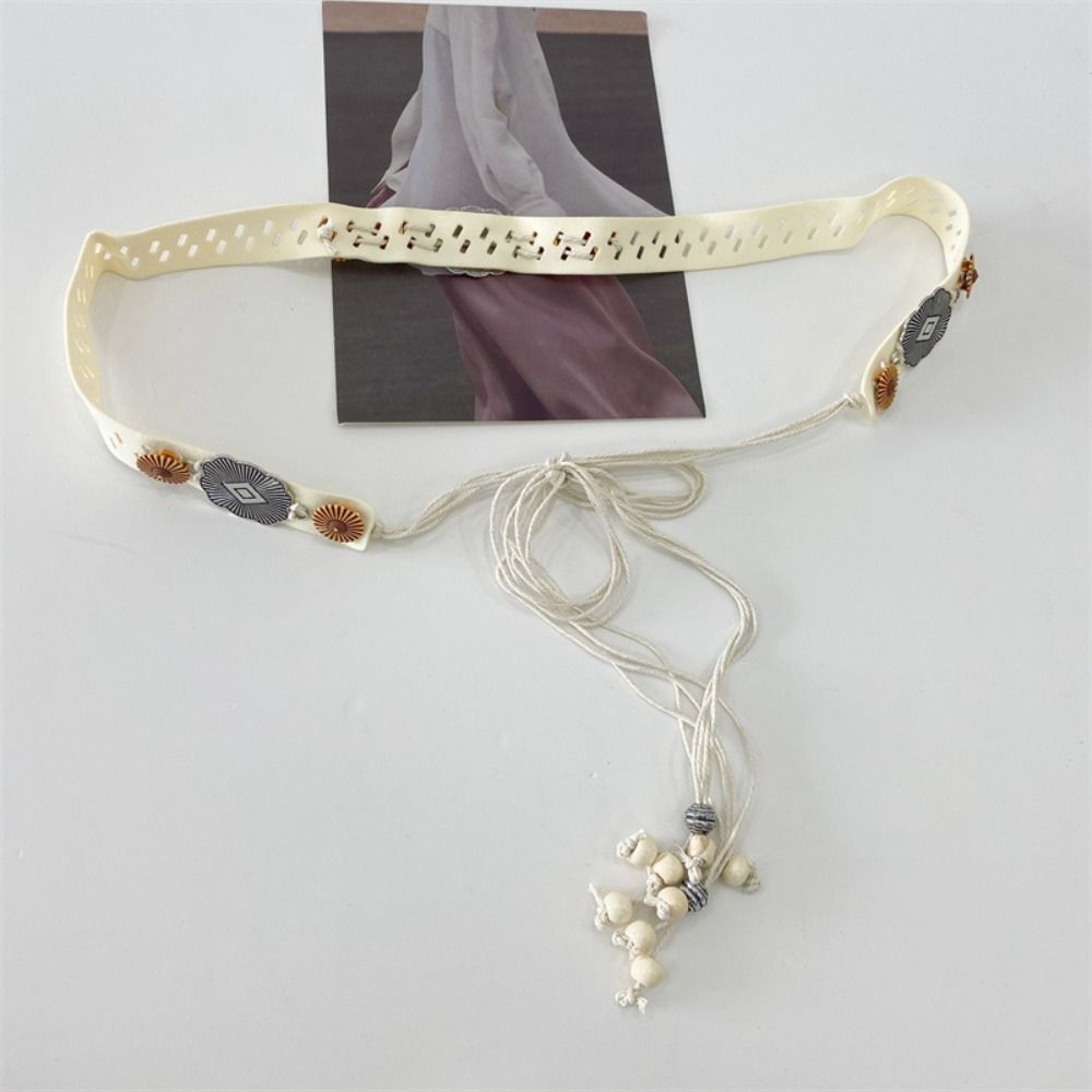 Wax Line Ethnic Style Belt Retro Women Woven Belt Fashion Bohemian Style Waist Chain Versatile