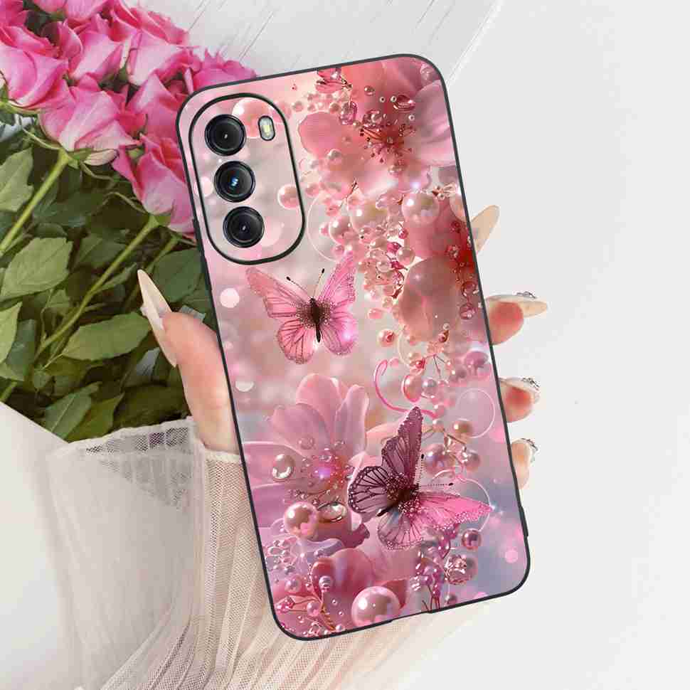 For Motorola Moto G 2022 Case XT2213 XT2213-3 Silicone TPU Black Cover For MOTO G 2022 6.5" New Colorful Butterfly Phone Cases
