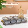 Nordic Style Glass Serving Tray Set With Divided Dishes Lids Fruit Nuts Snacks Dessert In Restaurant KTV Hotel