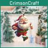 Themed Christmas Running Santa Claus Pattern Acrylic Pendant For Holiday Decor