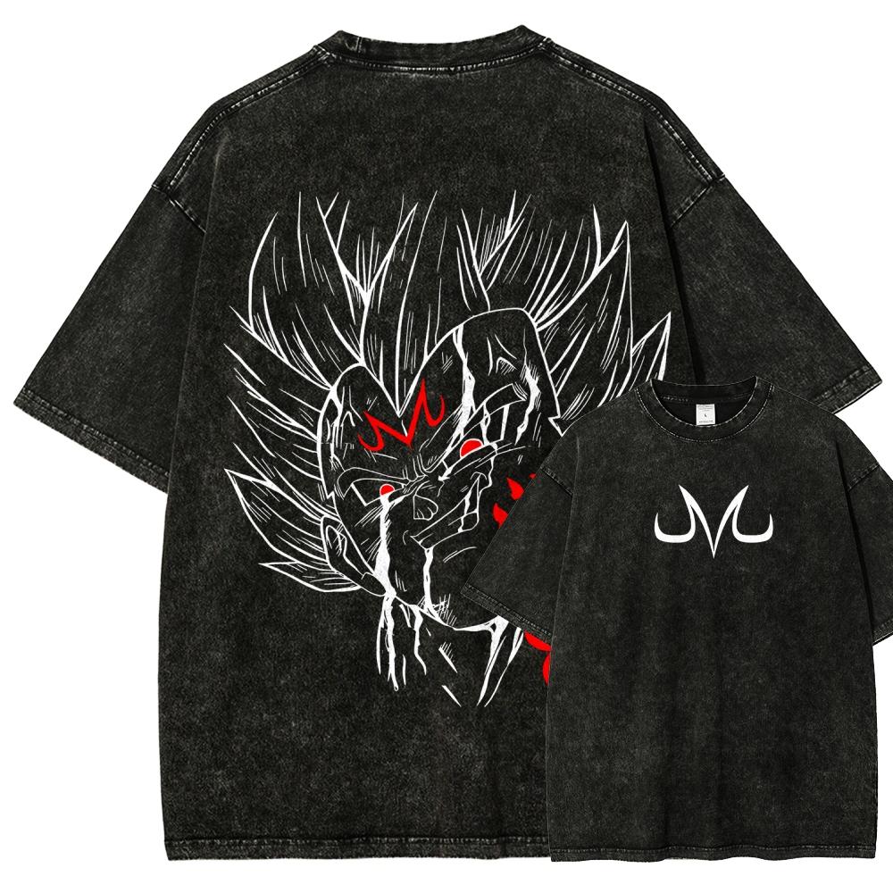 Dragon Ball Anime Lover Washed T-shirt Year round clothing high quality personality Clothes Plus Size Unisex New Model Couples tee