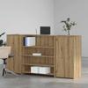 VidaXL Reception Desk Artisan Oak 200x50x103.5cm Engineered Wood, Reception Counter, Salon Reception, Counter 3324186