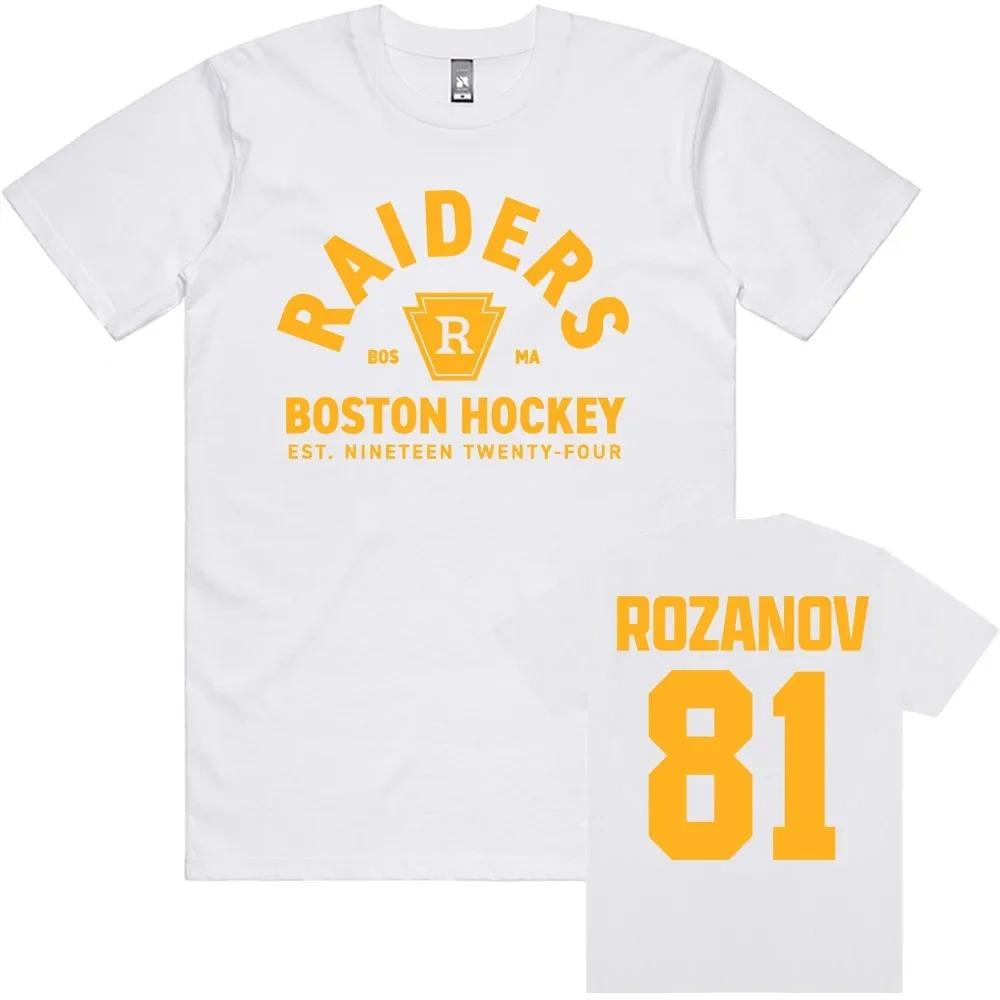 2026 New Rozanov 81 Boston Raiders 100%cotton men's shirt Graphics heated rival oversized Women's Short Sleeved Cheap Tshirt