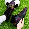 New football shoes high top camouflage broken nails children's professional training shoes broken nails factory football shoes