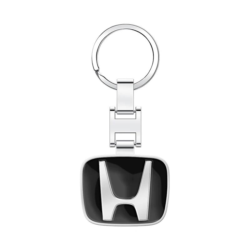 Car Logo Keychain Metal Keyring Key Accessories For Honda Fit Jazz S Civic Type-R CRV Pilot Accord Insight Spirior City HRV JS1